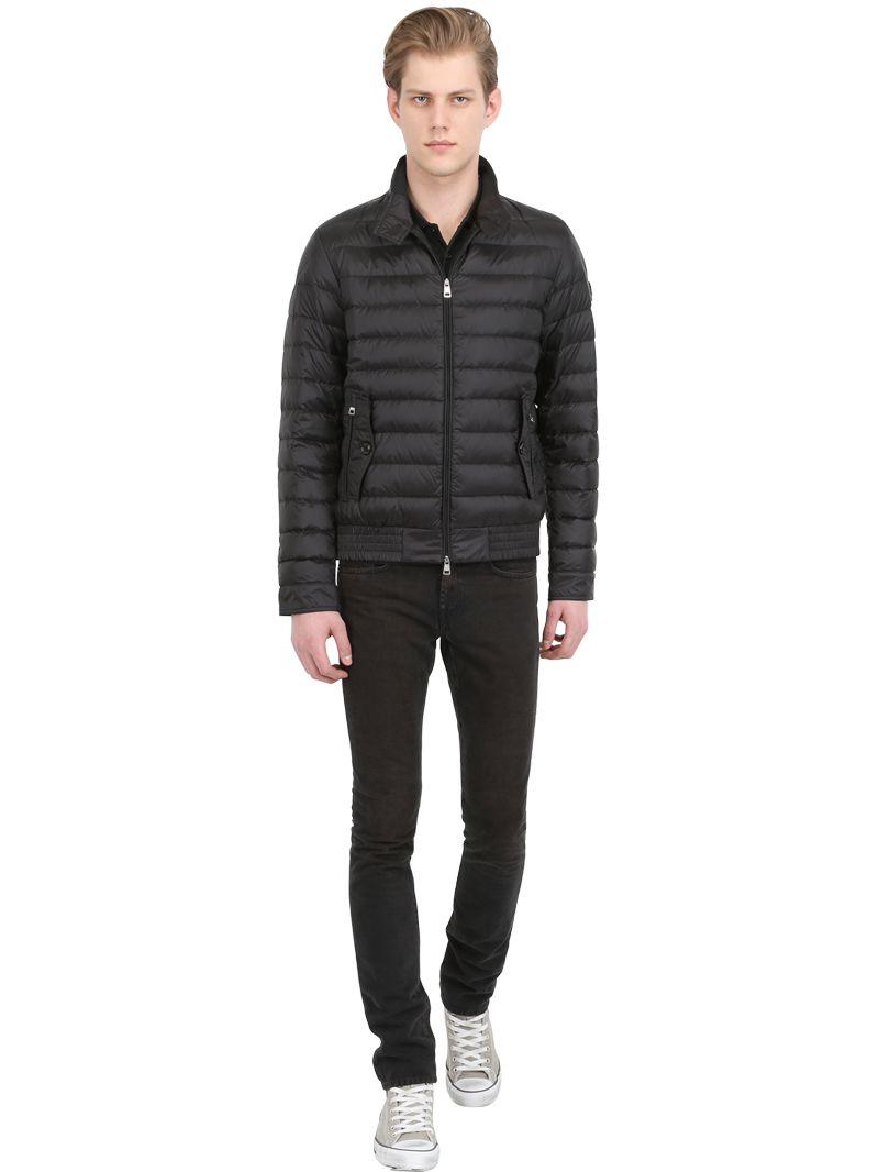 Lyst Moncler Pascal Nylon Lightweight Mat Down Jacket in Black for Men