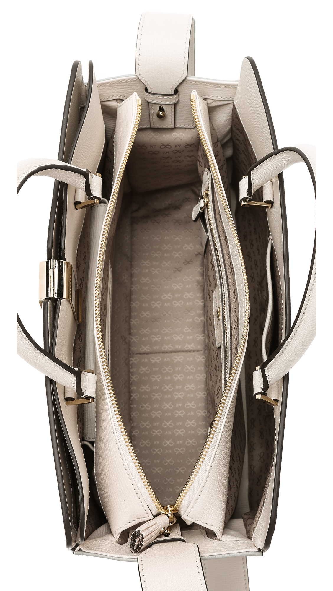 Anya Hindmarch Albion Top Handle Arrows Bag Chalk in White Lyst