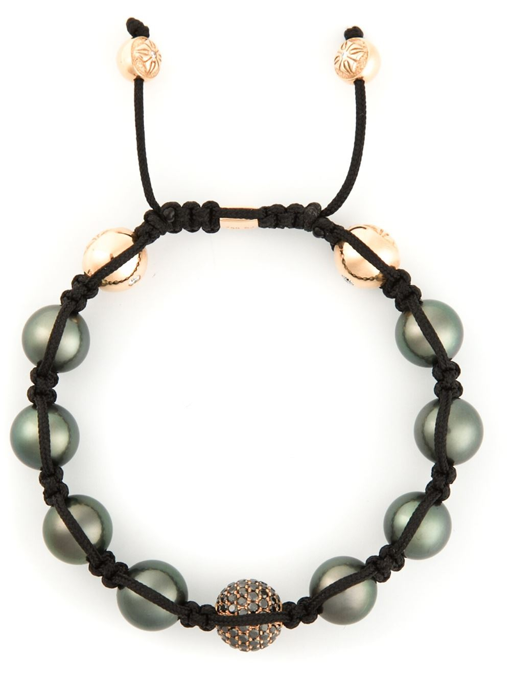 Lyst Shamballa Jewels Diamond Embellished Detail Braided Bracelet in