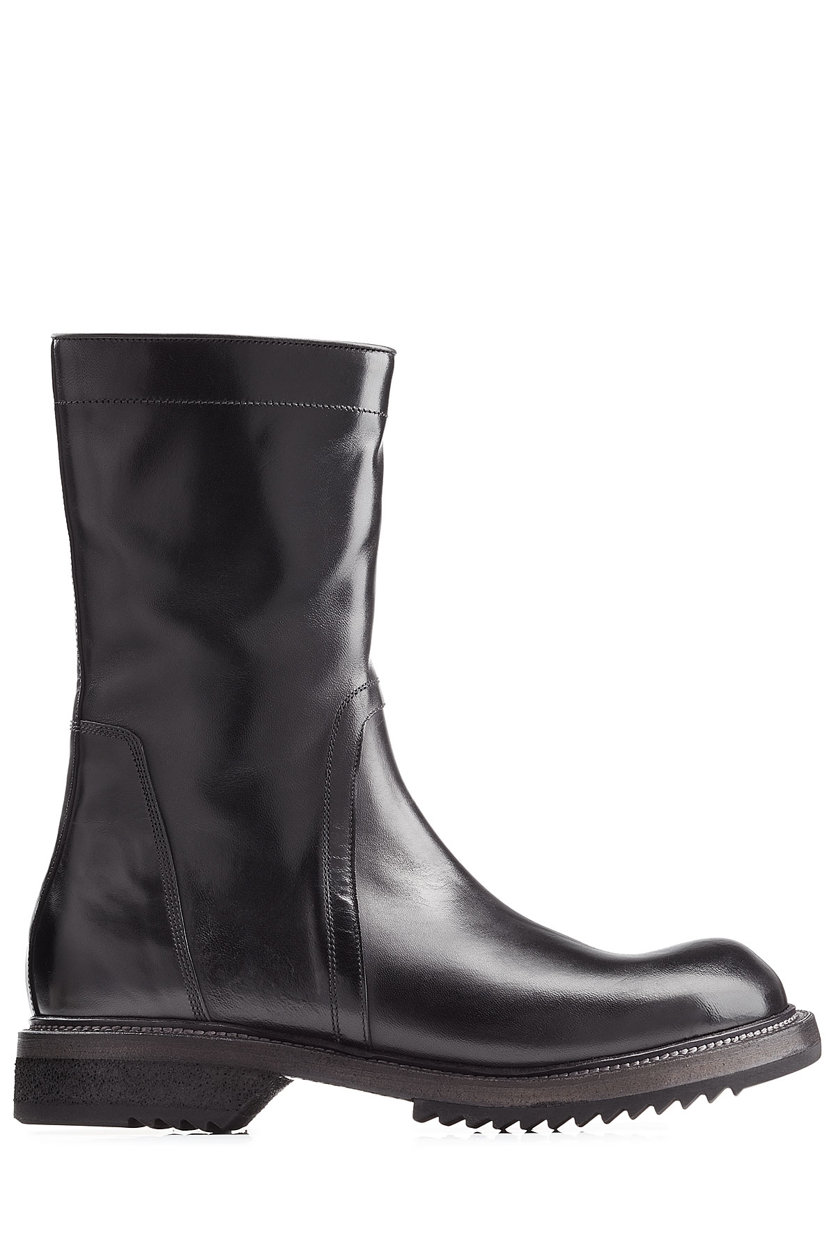 Rick owens Leather Boots in Black for Men | Lyst