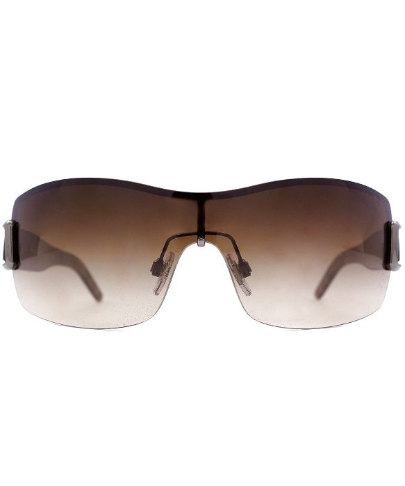 Burberry Be3043 100313 Gunmetal With Brown Check Pattern Plastic Shield ...