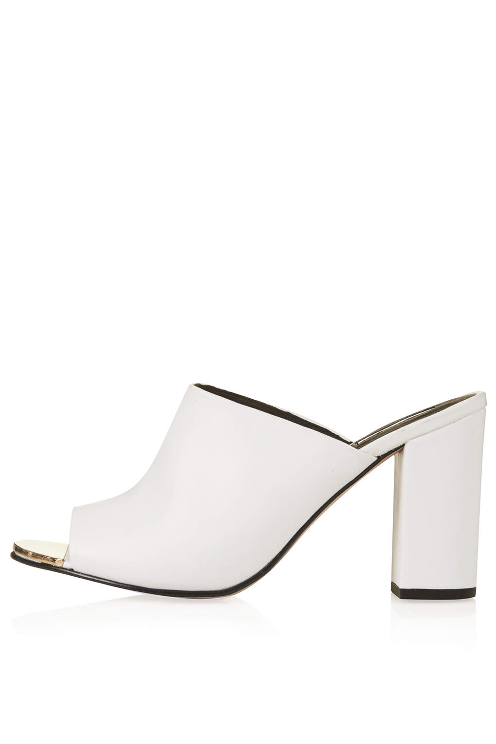 white sandals mules