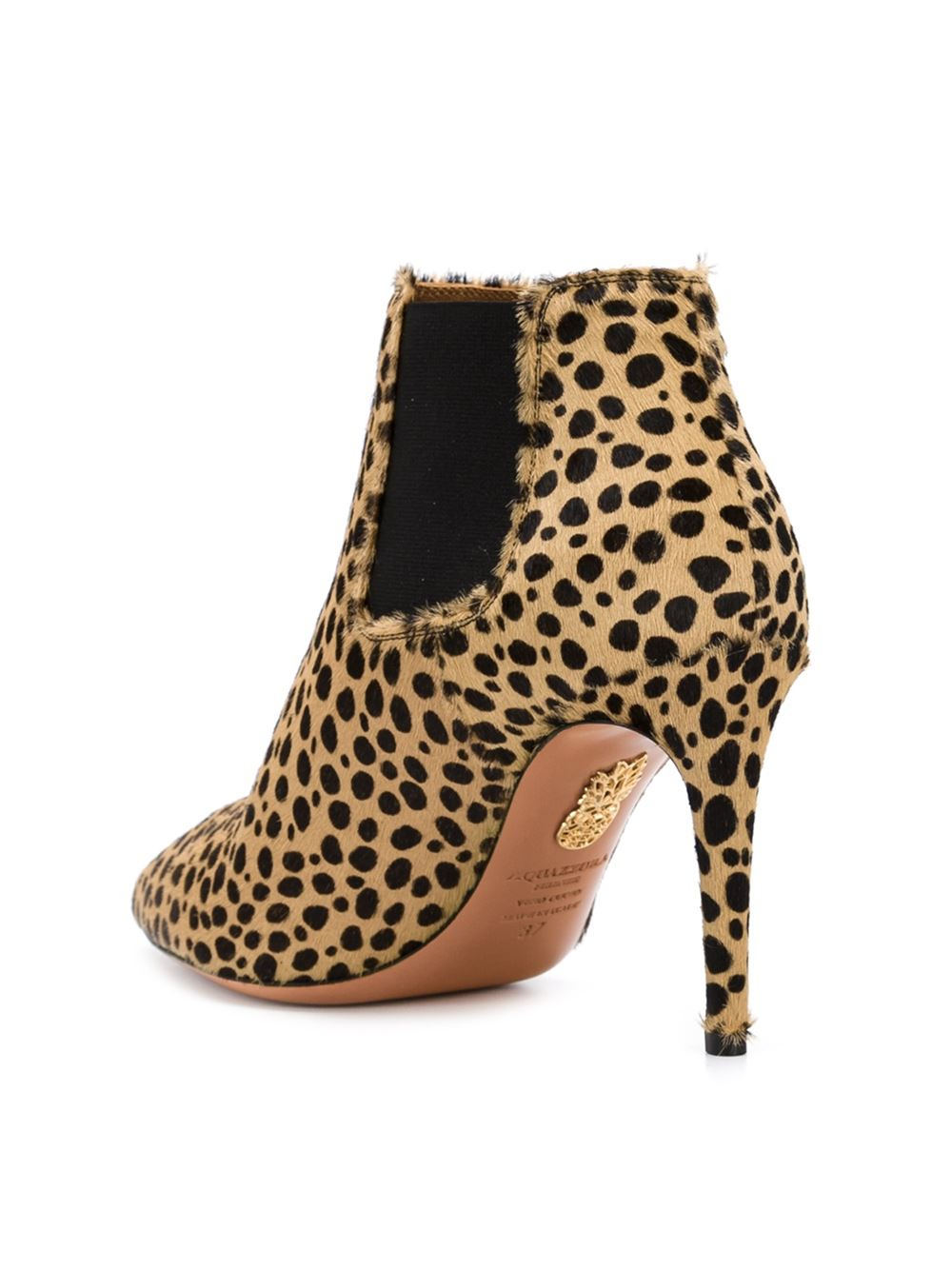 flat leopard print booties
