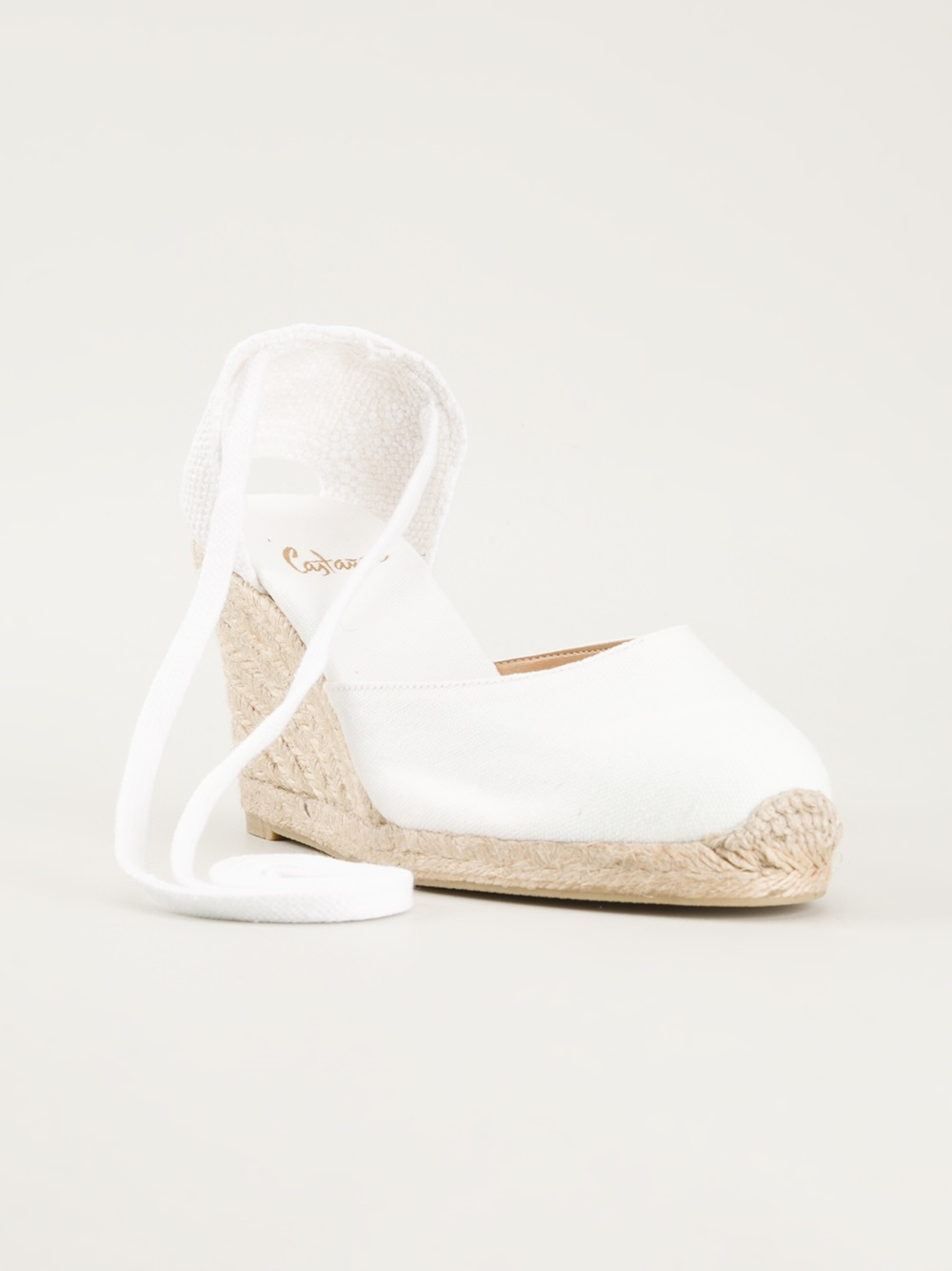 Castañer Wedge Espadrilles White - Lyst