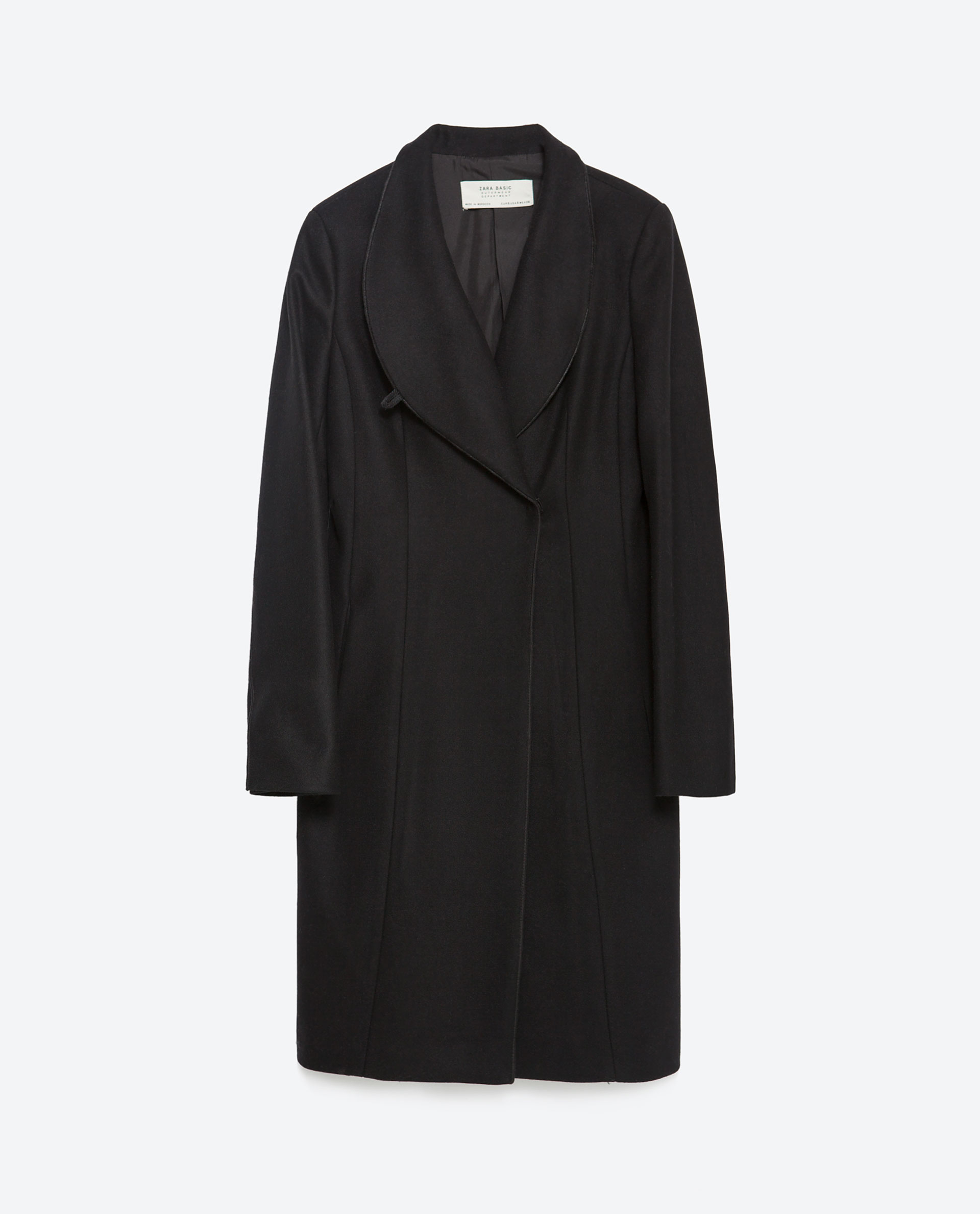 Zara Tailored Wool Coat in Black Lyst