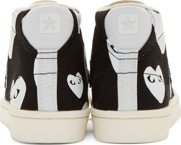 Play Comme des Garçons Black & White Heart Converse Edition High-top Sneakers | Lyst
