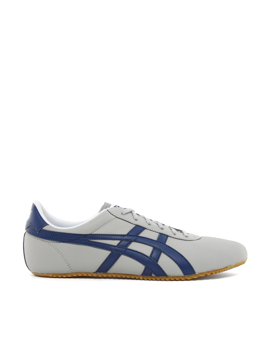 Onitsuka tiger Tai Chi Leather Plimsolls in Gray for Men | Lyst