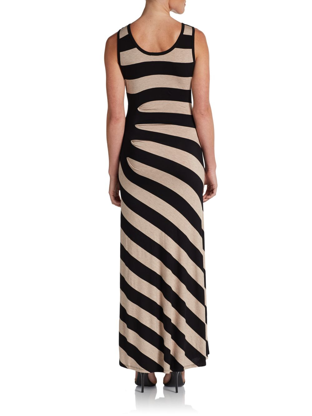 calvin klein striped maxi dress