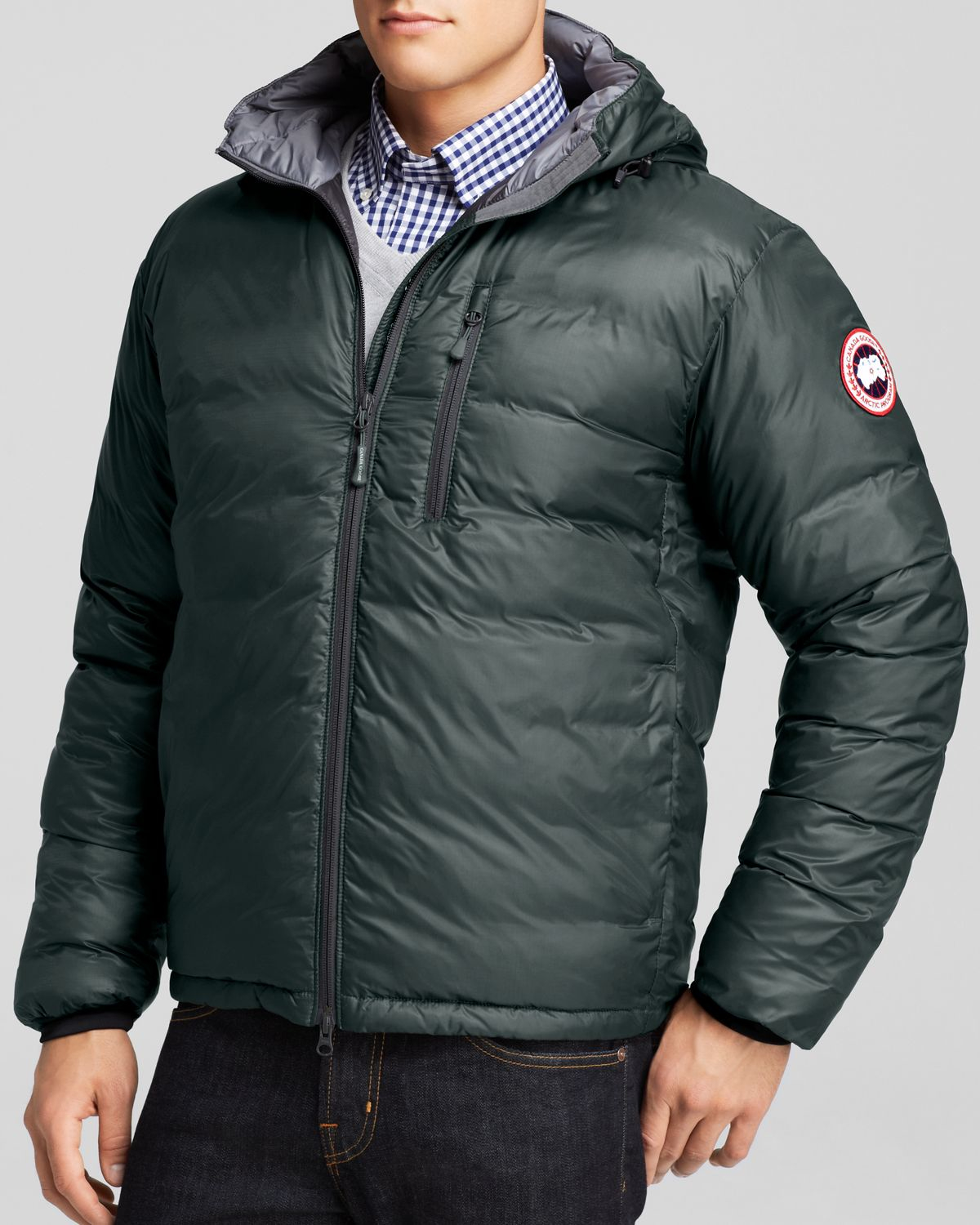canada goose lodge hooded jacket black