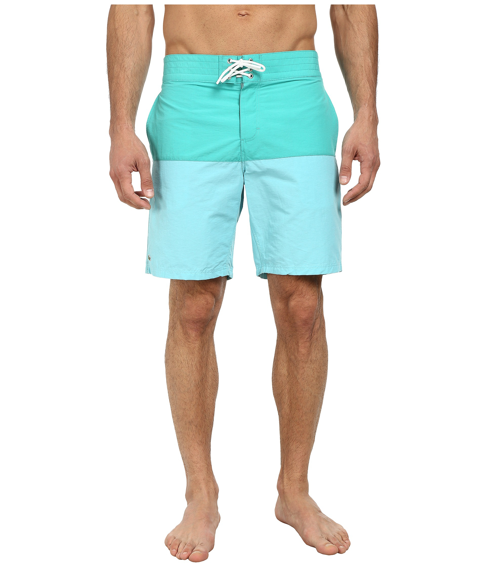 lacoste colour block swim shorts