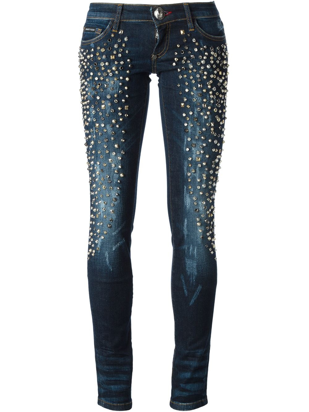 Philipp plein Glitter Rain Jeans in Blue Lyst