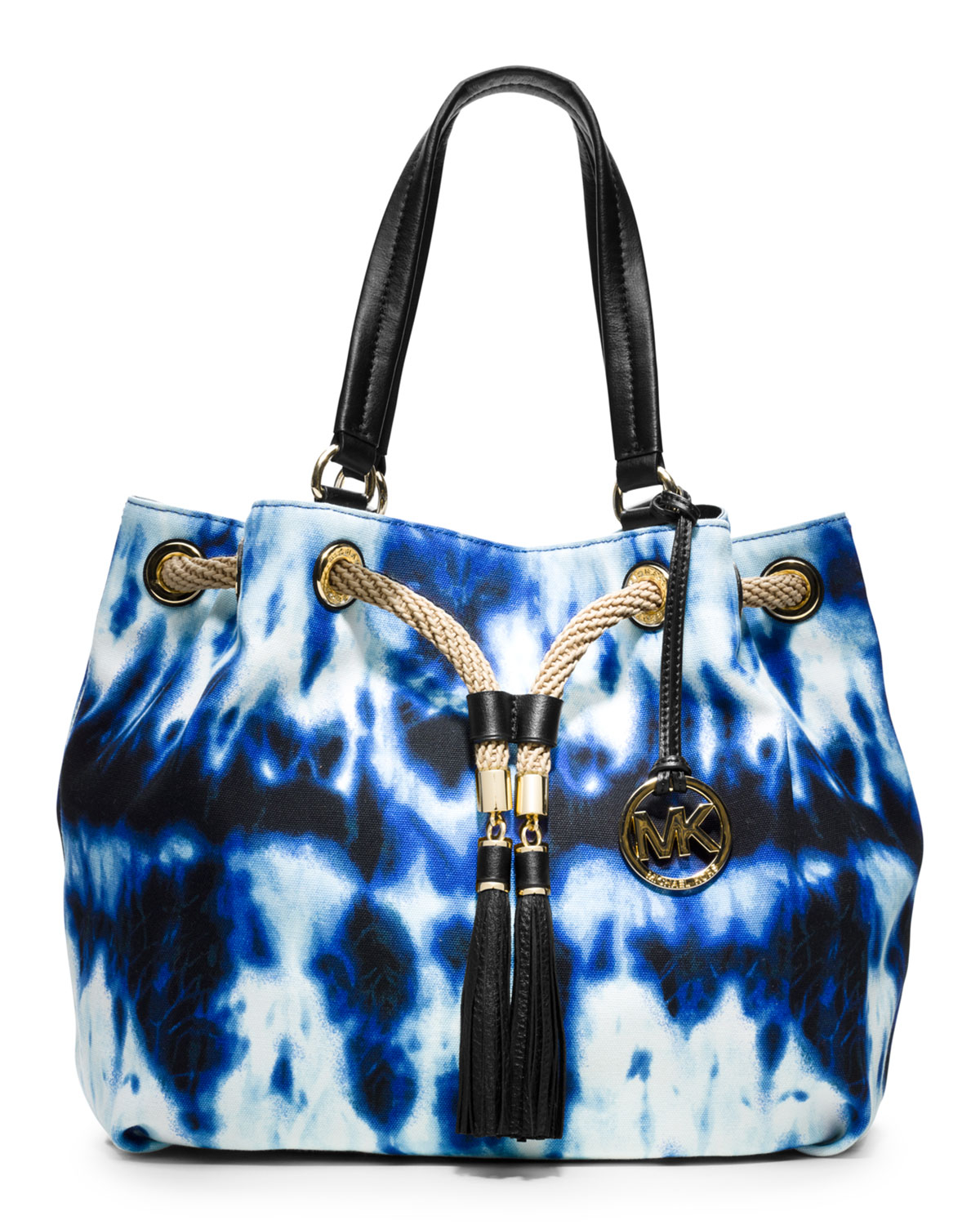 Michael Kors Michael Large Marina Gathered Tote in Tie Dye Blue (Blue) |  Lyst