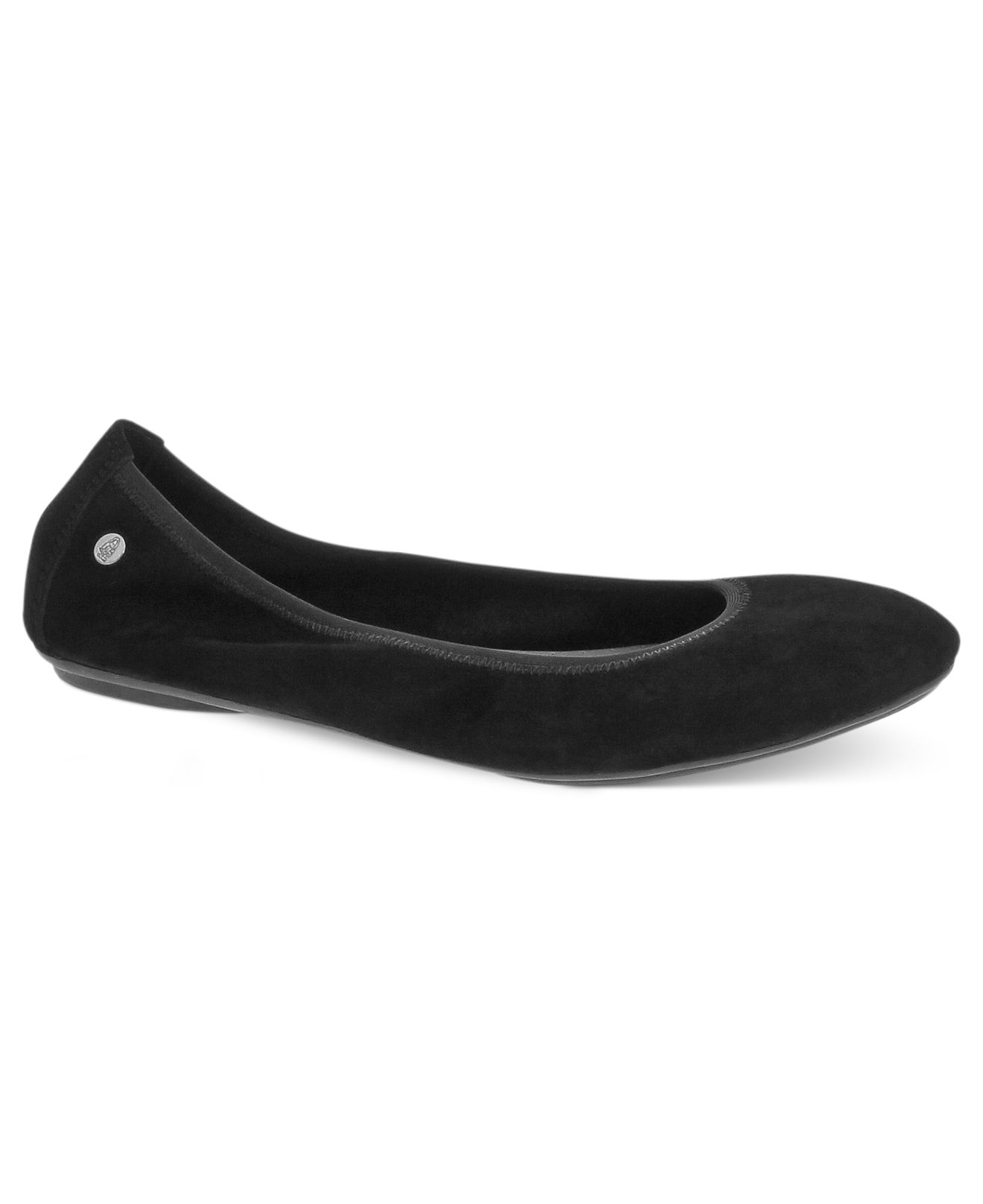 Hush Puppies Chaste Ballet Flats in Black Suede (Natural) - Lyst
