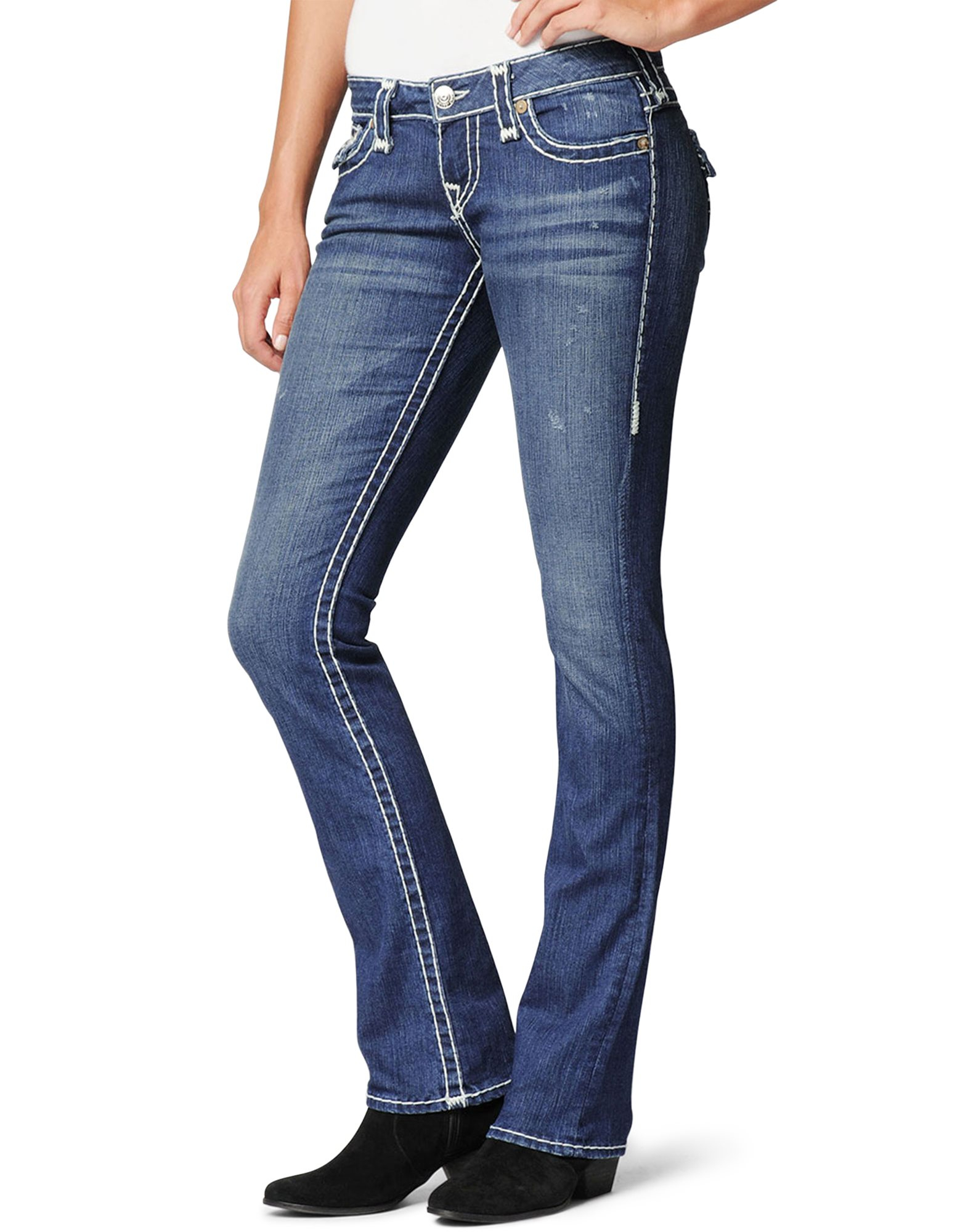 True religion Womens Billy Natural Super T Jean in Blue (Horseshoe ...