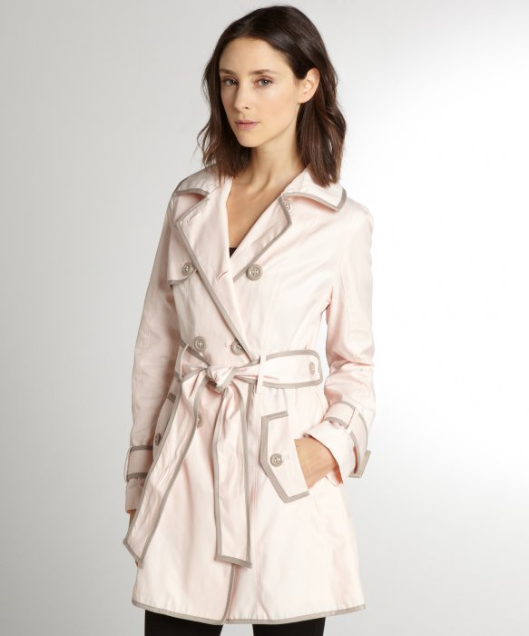 Betsey Johnson Flared Trench Coat In Black Lyst Gallery