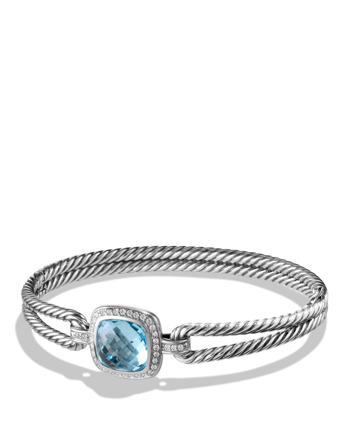 Lyst - David yurman Albion Bracelet With Diamonds And Blue Topaz in Blue