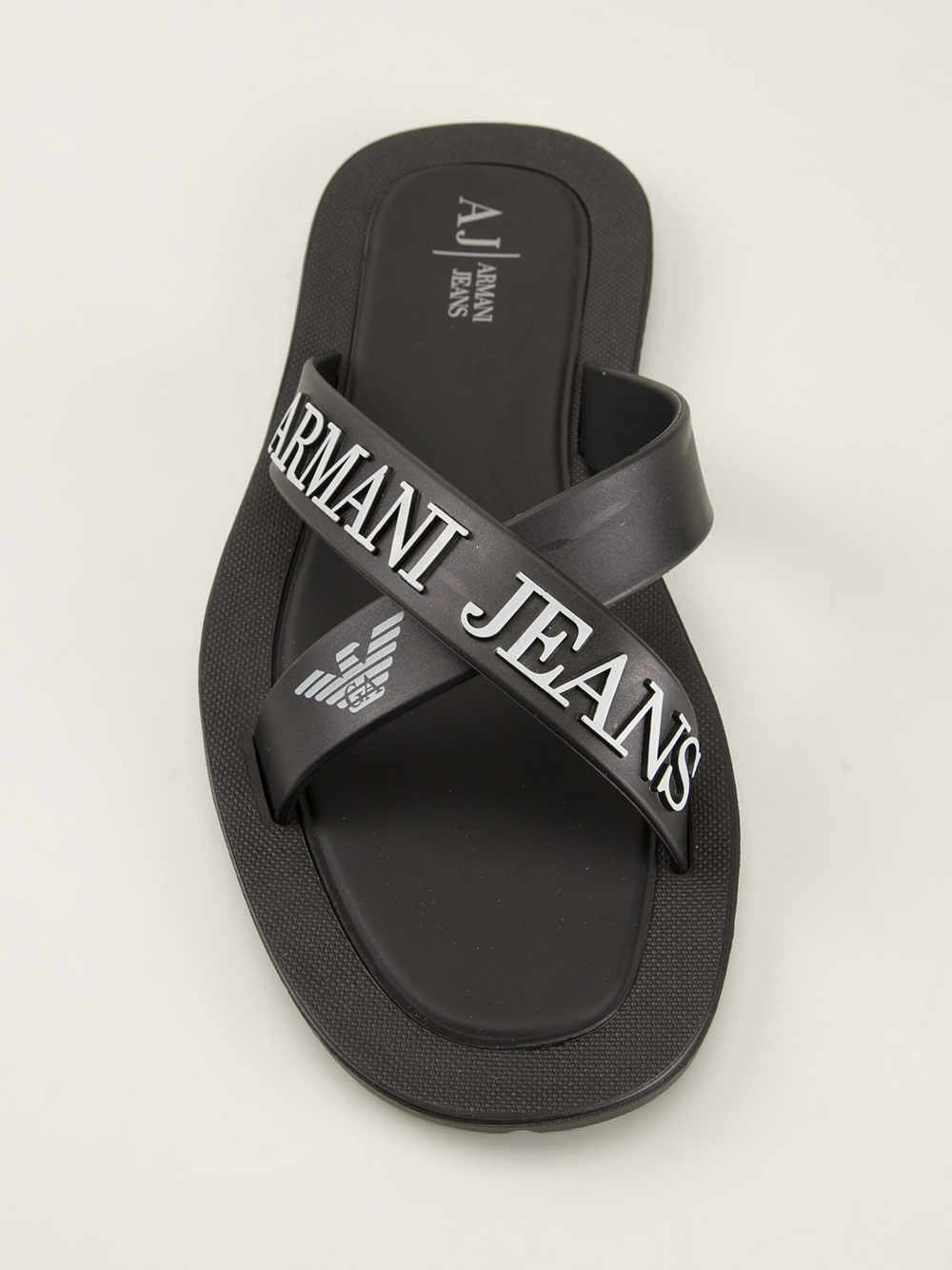 Armani Jeans Crossover Sandals in Black for Men | Lyst