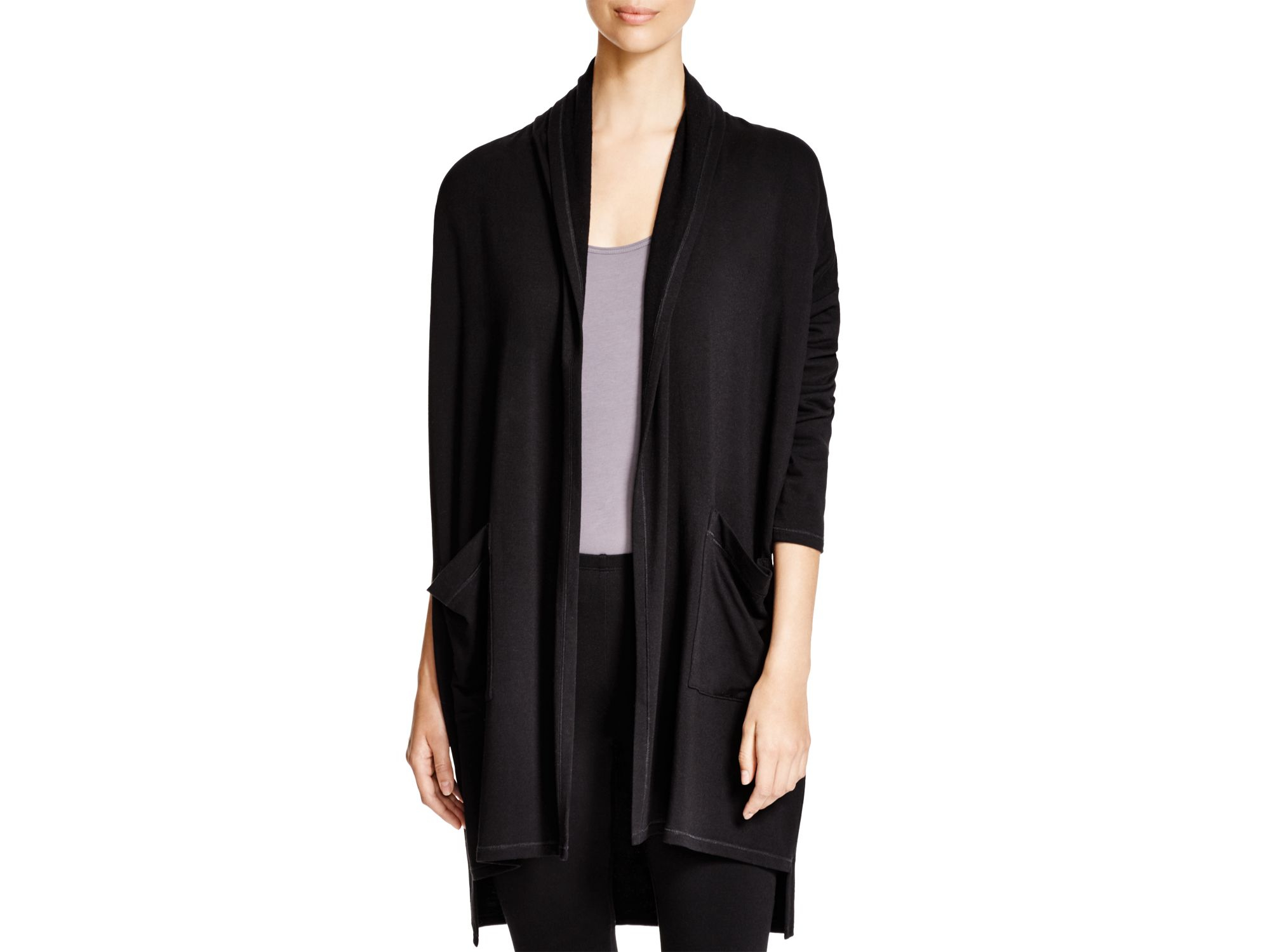 black shawl cardigan womens