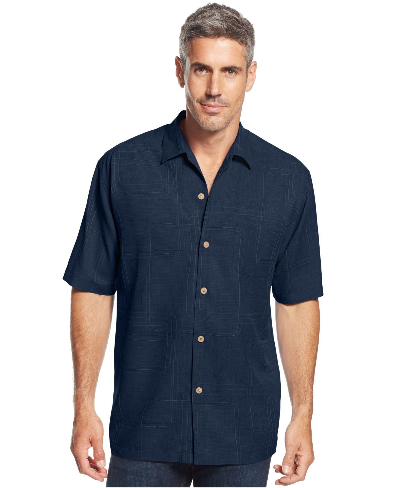 Tommy Bahama Island Geo Shirt in Blue for Men (Navy) | Lyst