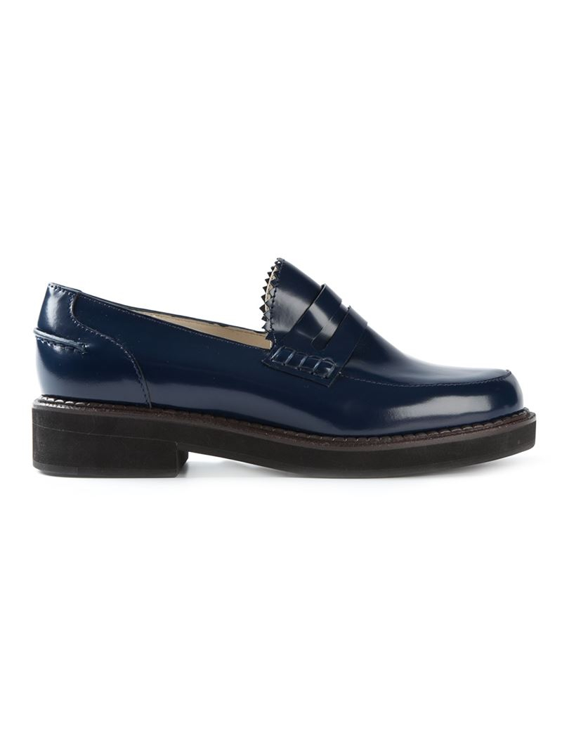 Jil Sander Chunky Sole Loafers in Blue Lyst UK