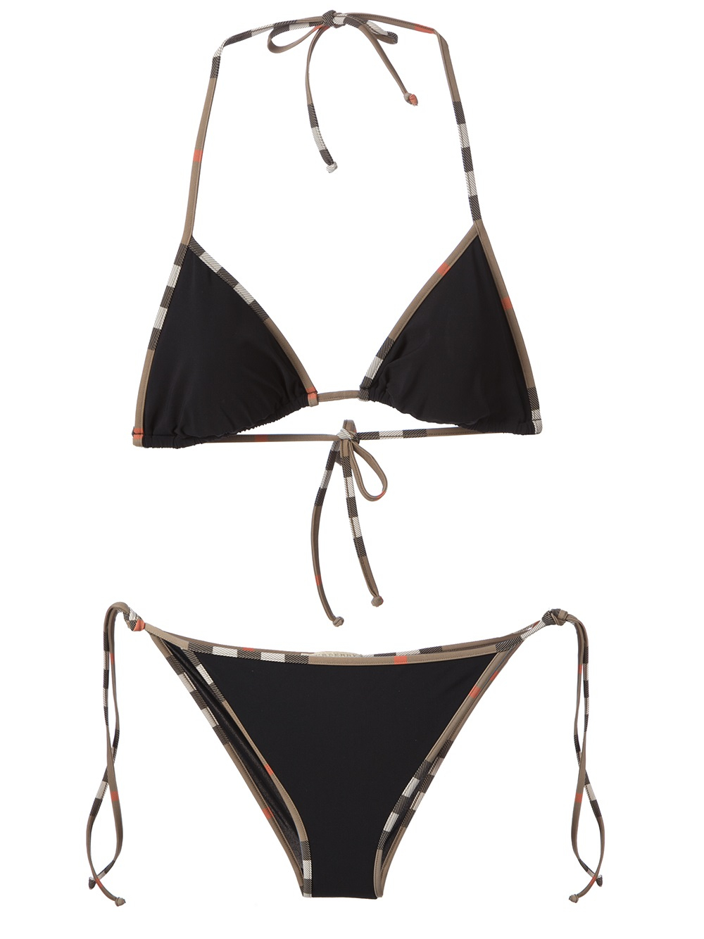 black burberry bikini