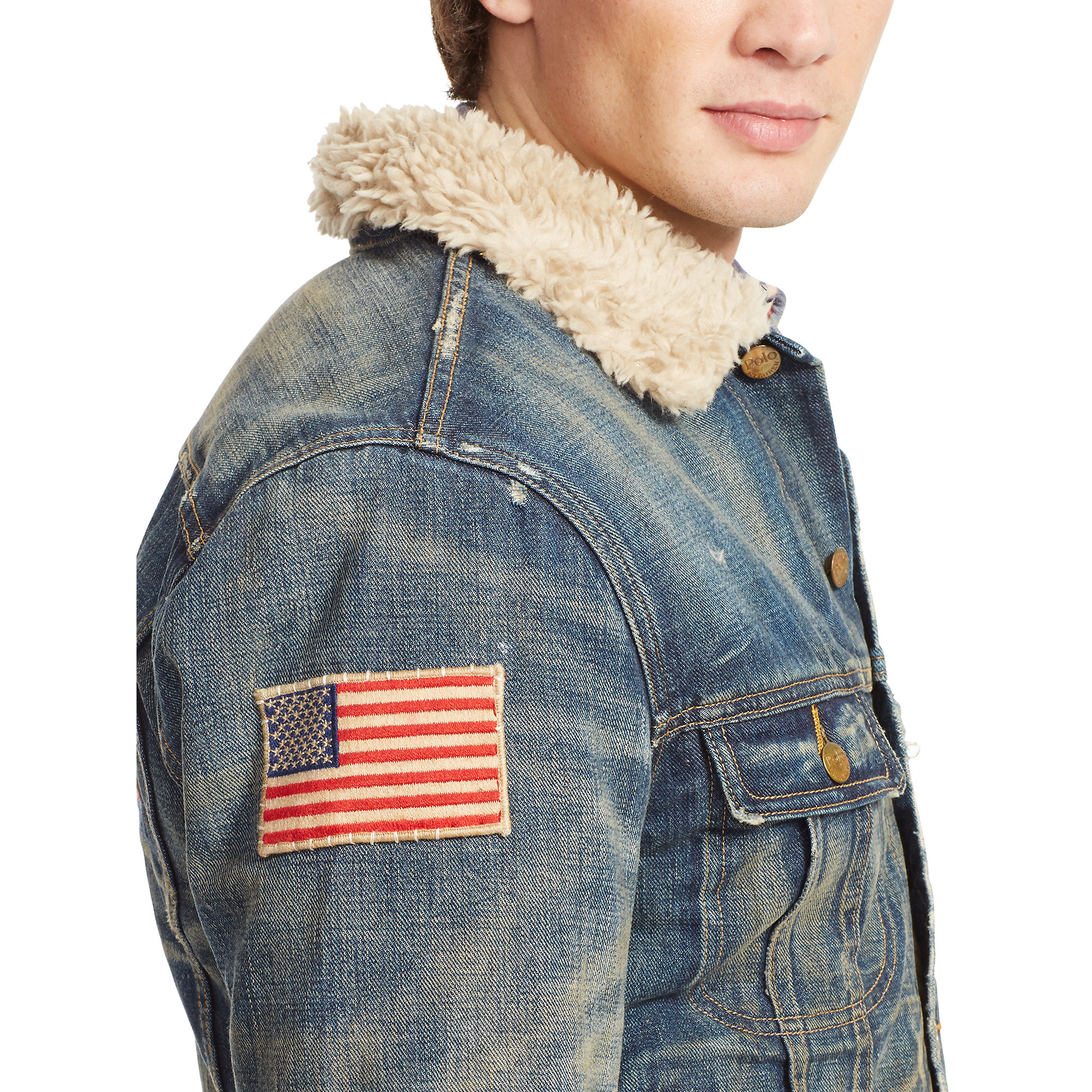 ralph lauren jeans jacket with fur collar Shop Clothing & Shoes Online