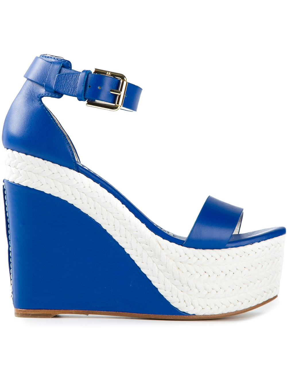 ralph lauren blue wedges