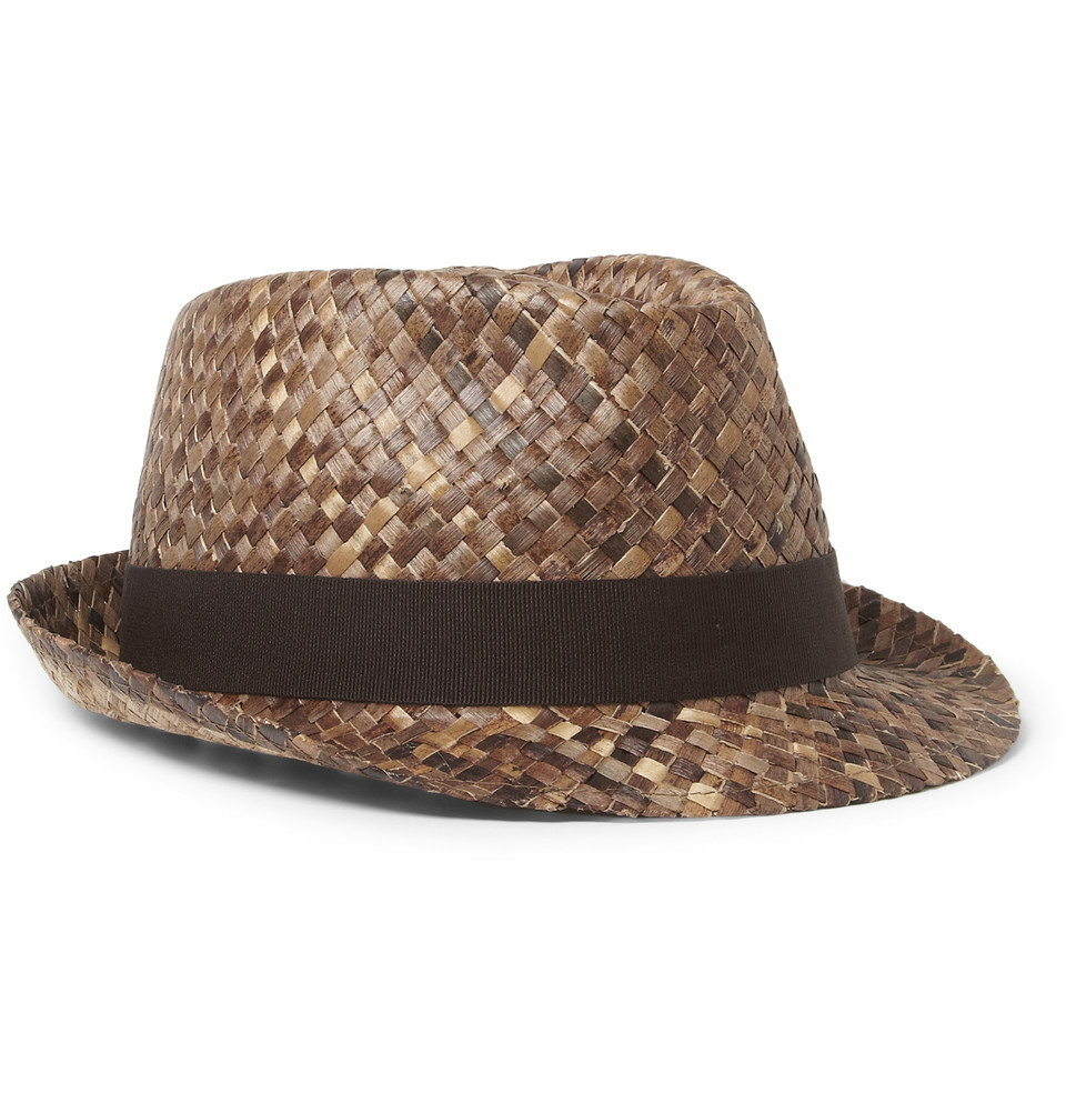 paul smith straw trilby hat