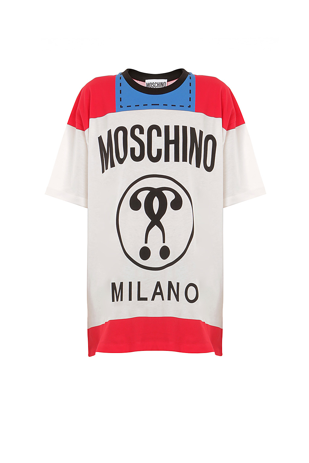 Moschino Cotton Milano Logo T.shirt in Blue - Lyst