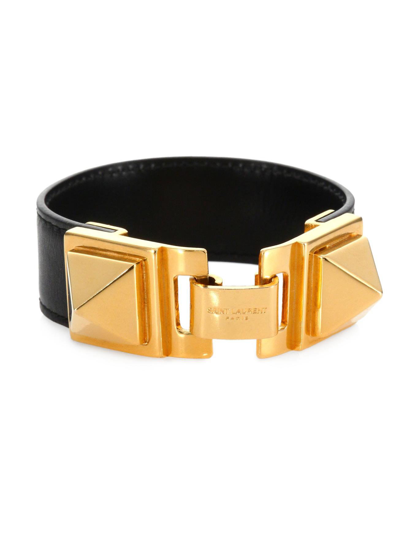 アクセサリー Saint Laurent Studded leather bracelet YSL Saint Laurent Studded Leather Bracelet – Weekly Lux Drop