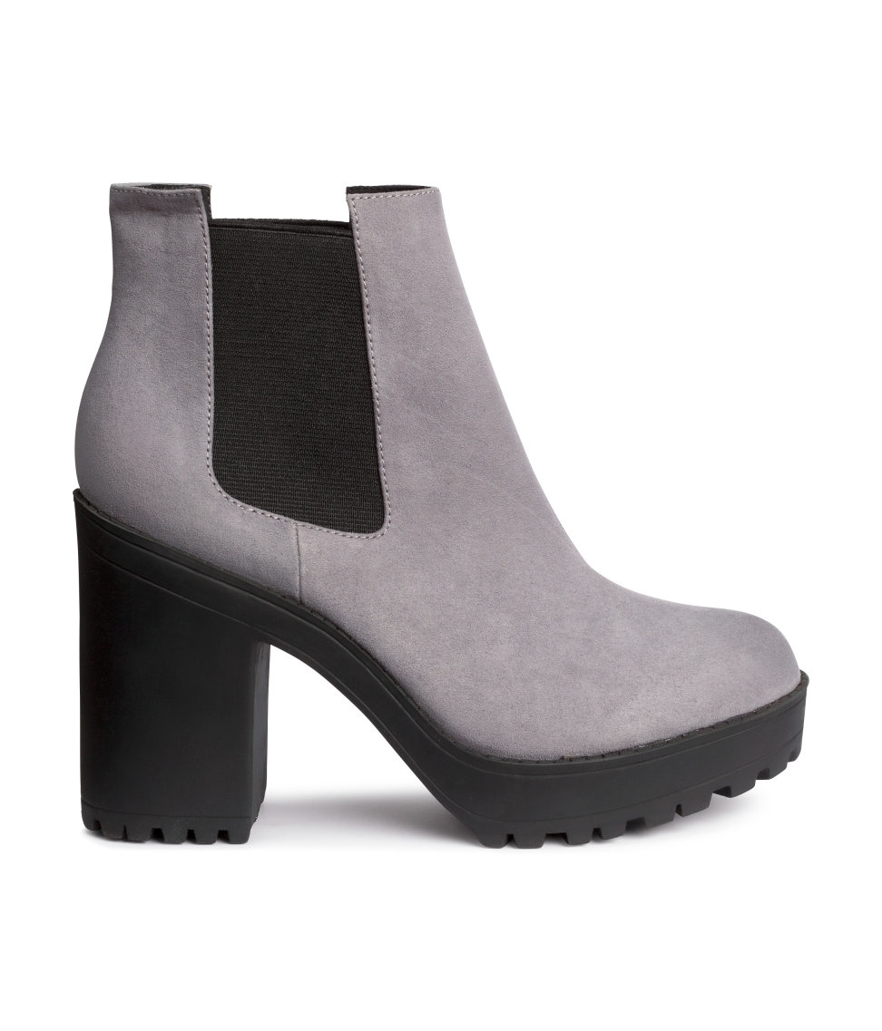 H\u0026M Platform Boots in Grey (Grey) - Lyst