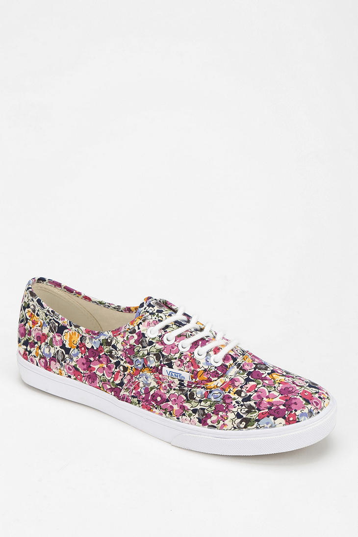 low top vans multicolor