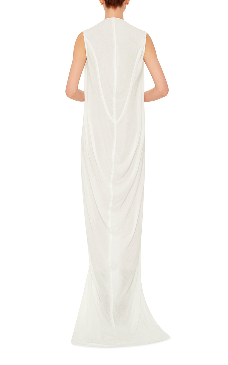 white silk maxi dress