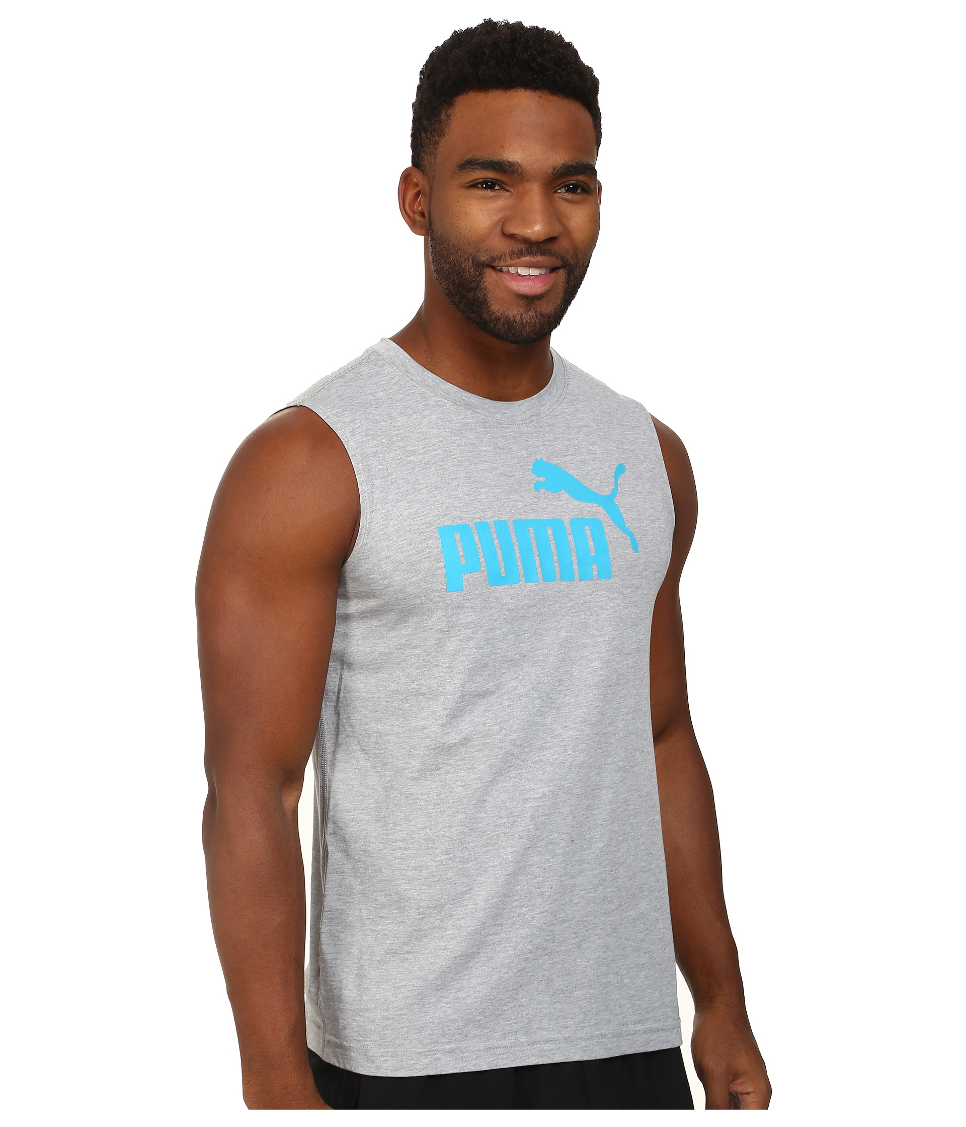 Lyst - Puma Essential No. 1 Logo Sleeveless Tee in Gray for Men