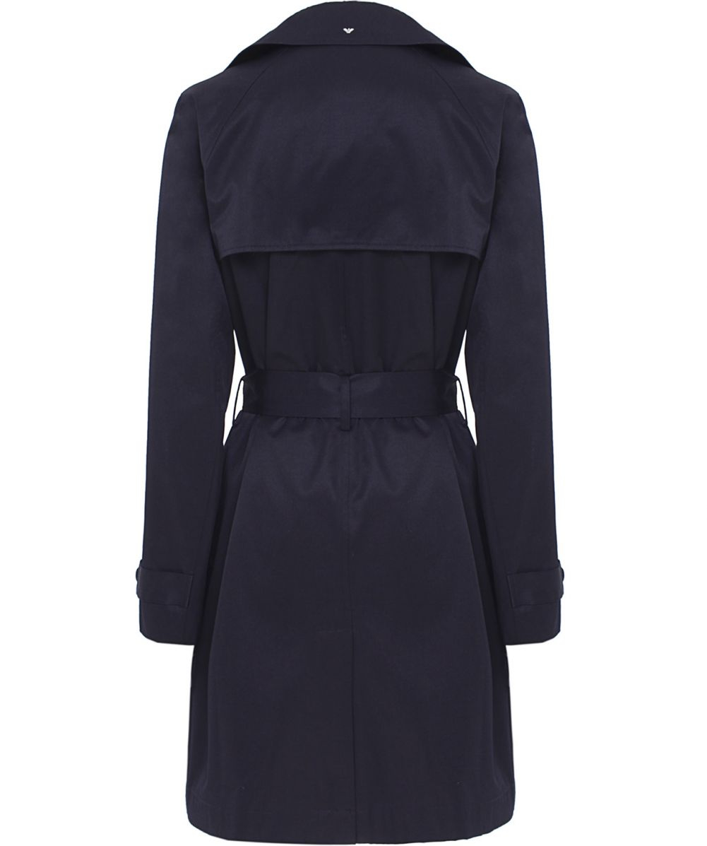 Armani Jeans Trench Coat in Navy (Blue 