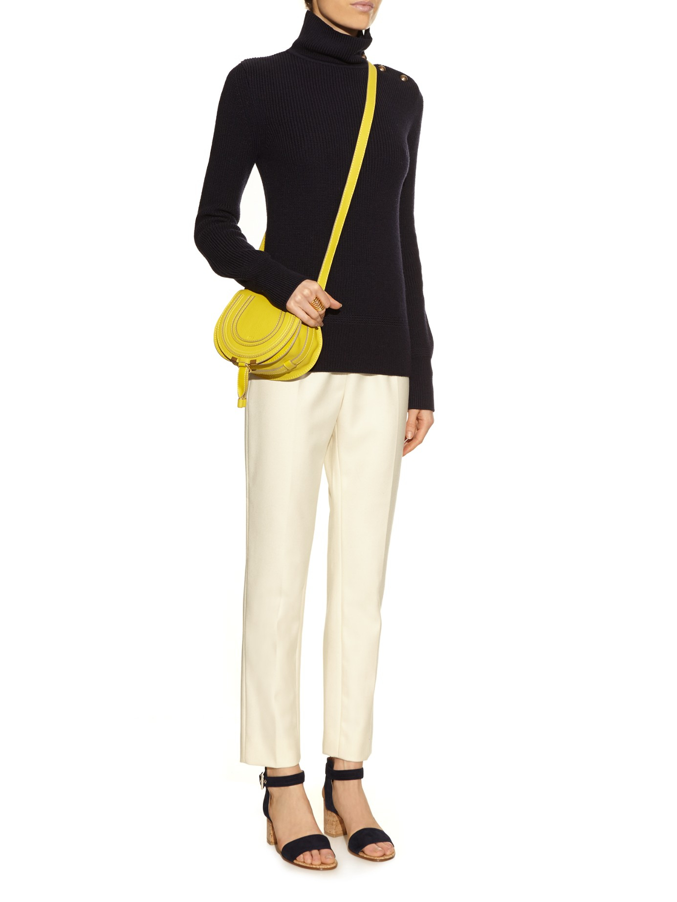 chloe marcie small leather crossbody bag