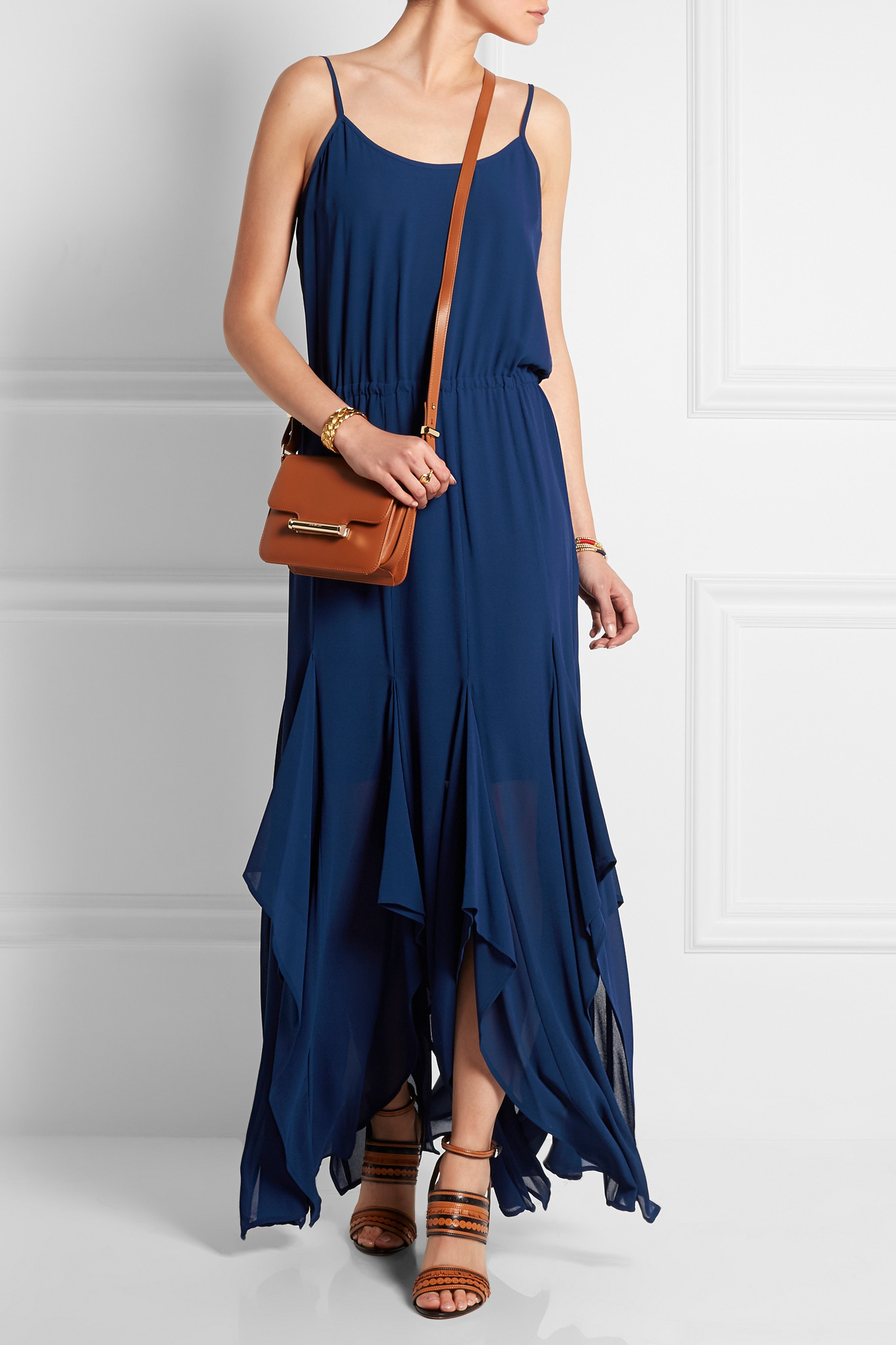michael kors blue maxi dress