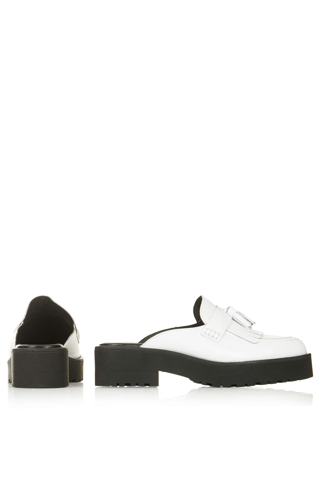womens white loafer mules