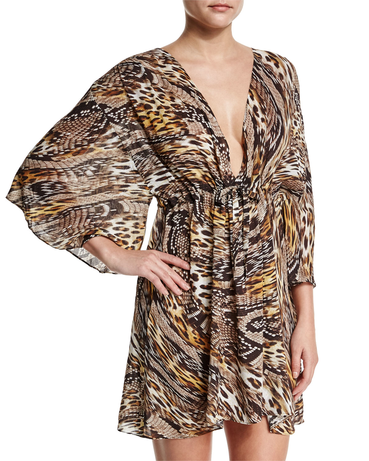 zebra print beach dress
