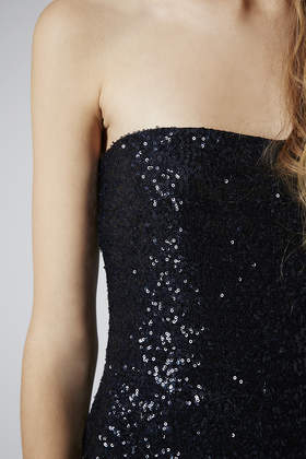 glitter bandeau jumpsuit