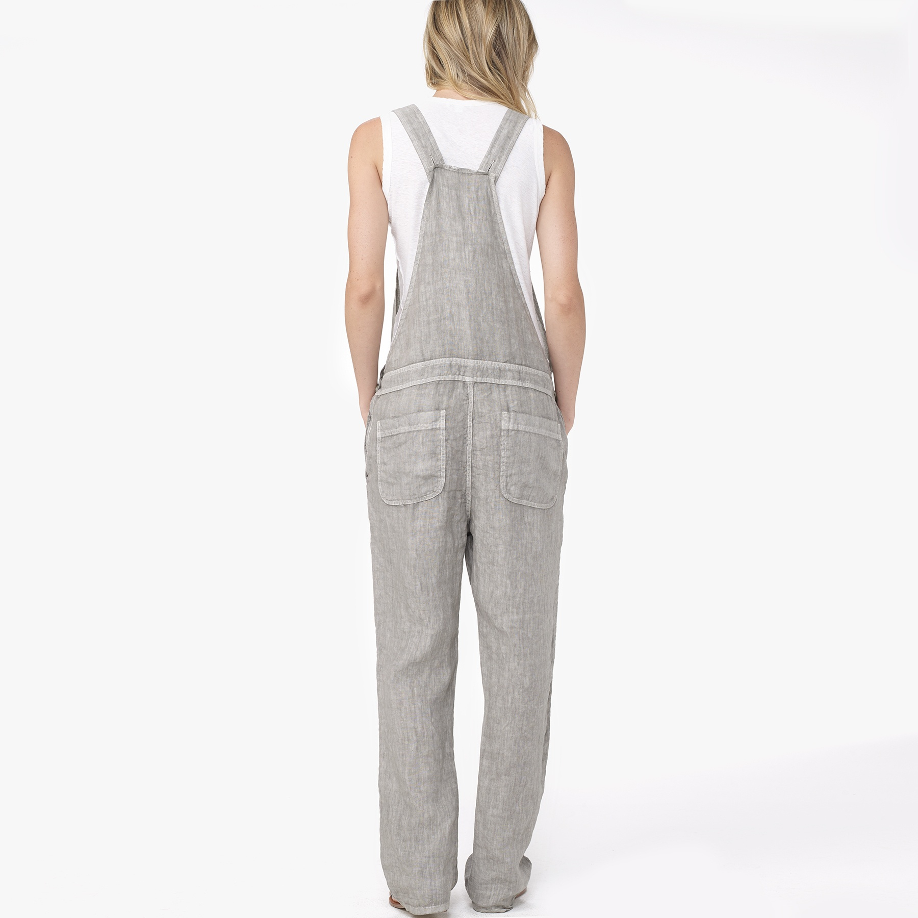 womens linen bib overalls