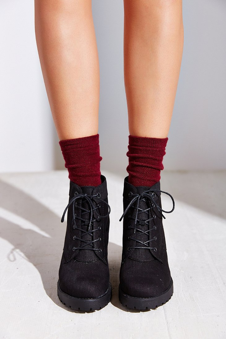 Vagabond Canvas Grace Lace-up Boot in Black - Lyst
