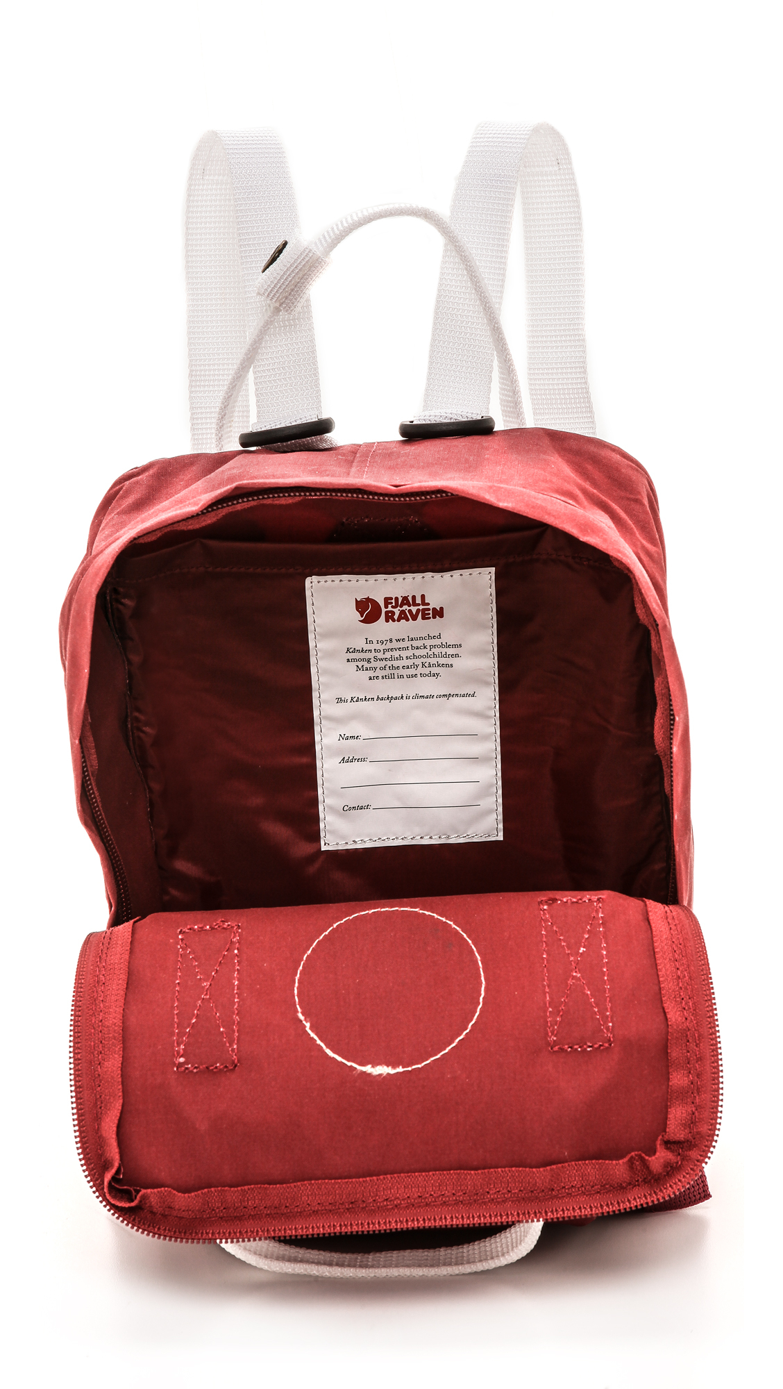 ox red and white kanken classic