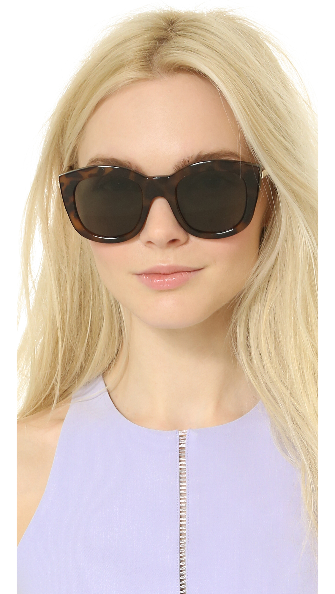 Le Specs Runway Luxe Mirrored Sunglasses - Milky Tort/khaki Mono ...