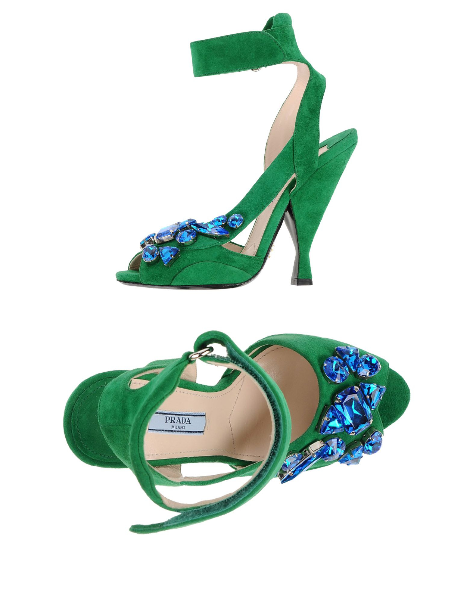 Lyst Prada Sandals in Green