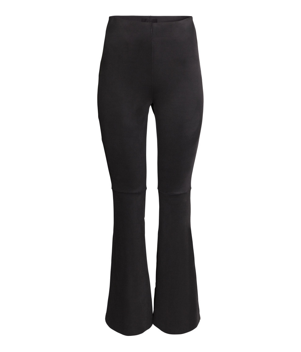 H\u0026M Flared Leggings in Black | Lyst