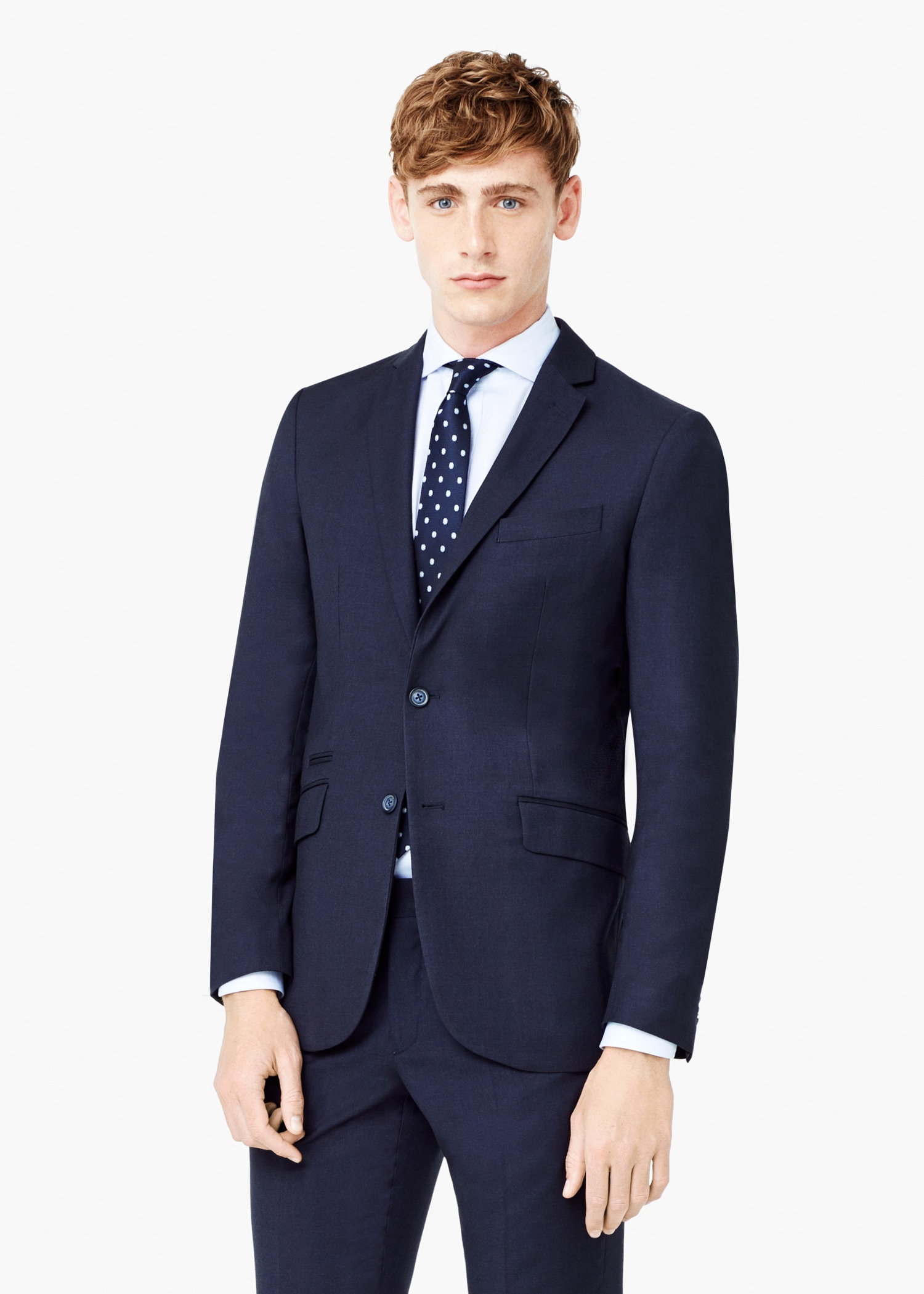 Lyst - Mango Ticket-pocket Suit Blazer in Blue for Men