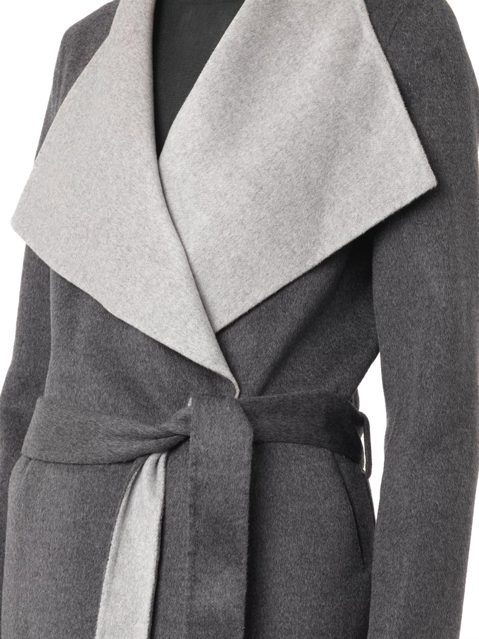 JOSEPH Lisa Long DoubleFaced Coat in Grey (Gray) Lyst