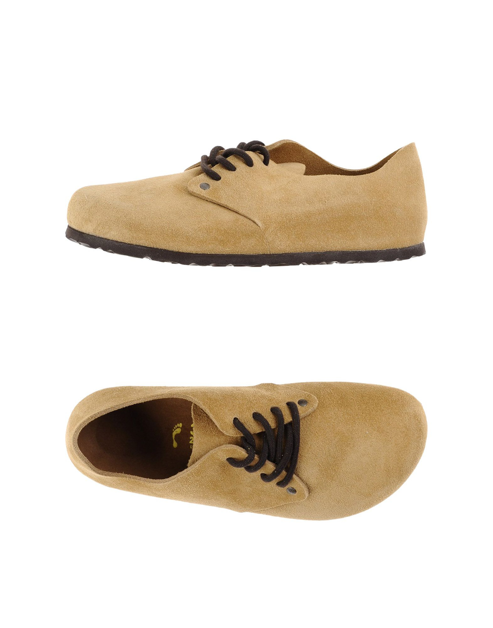 Birkenstock Lace-Up Suede Shoes in Sand 
