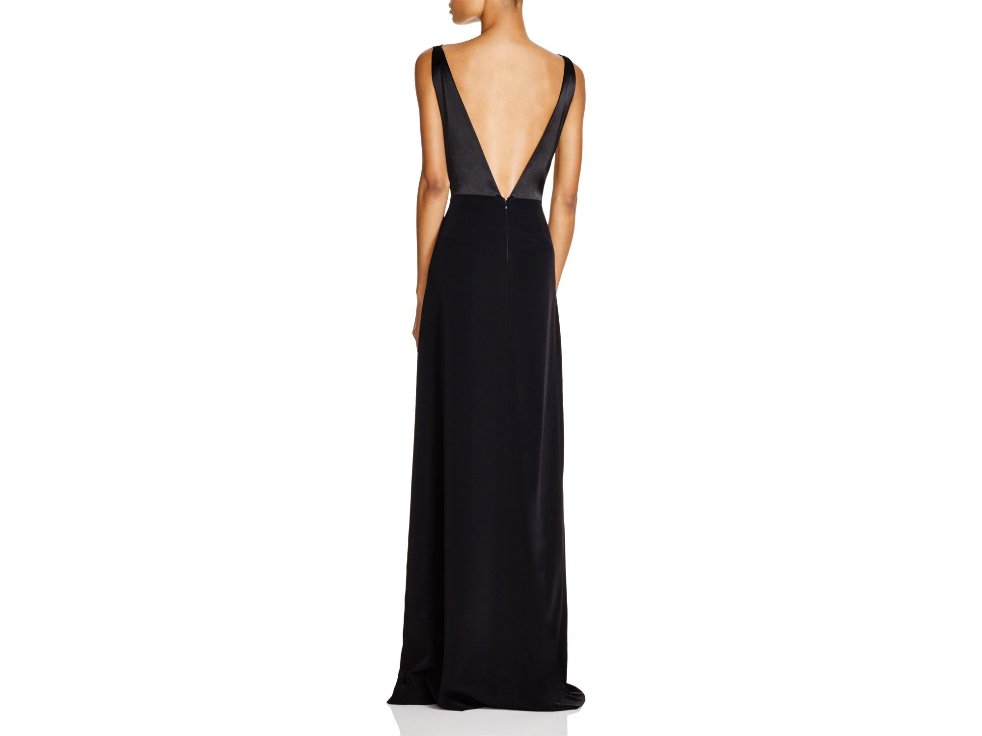 jill jill stuart black halter gown